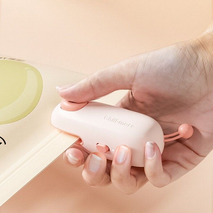 USB Mini Bag Sealer with Cutter – Portable Heat Sealer for Snack & Plastic Bags