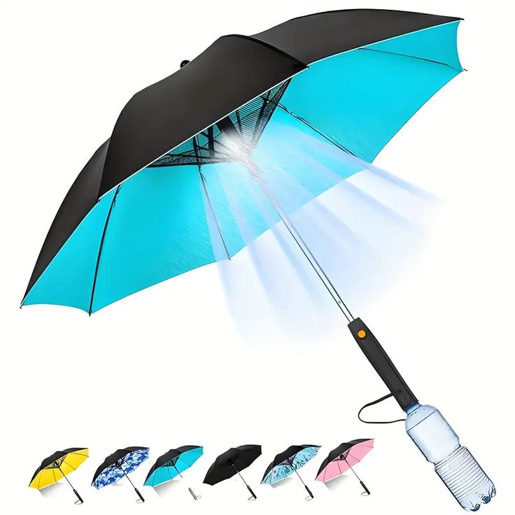 2 in 1 Fan Umbrella UAE KSA- Lightweight Cooling Umbrella for Summer Travel