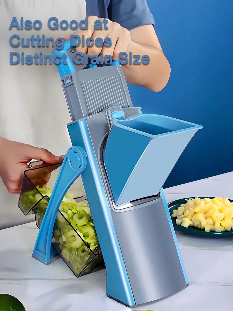 All-in-One Vegetable Cutter with Storage Container – Easy Kitchen Food Chopper