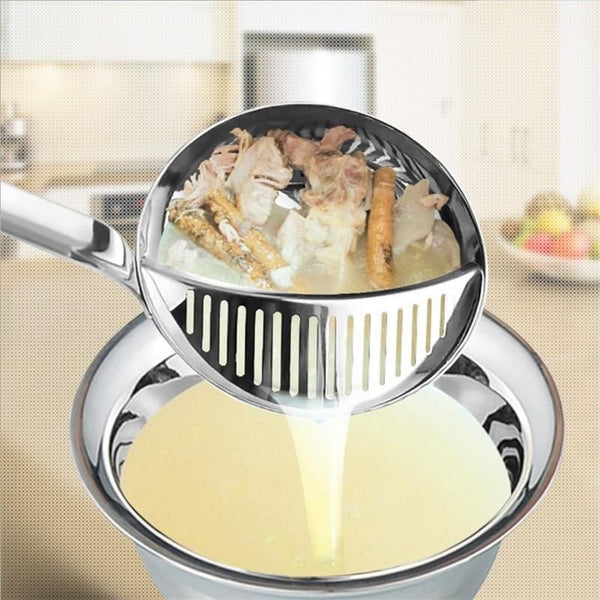 Stainless Steel Skimmer Spoon – Oil & Soup Strainer