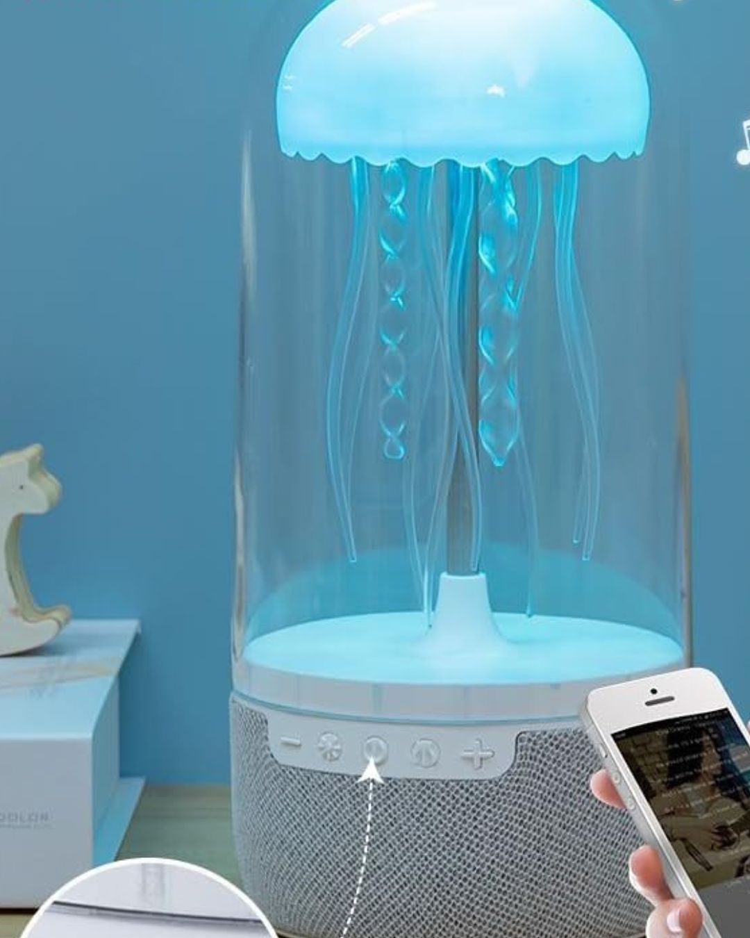 Portable Jellyfish Bluetooth Speaker with Colorful LED Effects