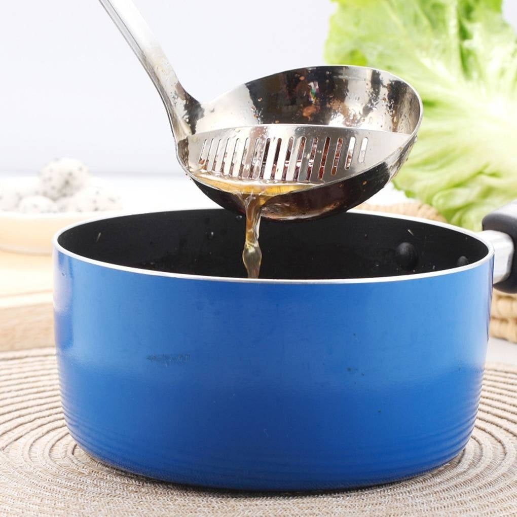 Stainless Steel Skimmer Spoon – Oil & Soup Strainer