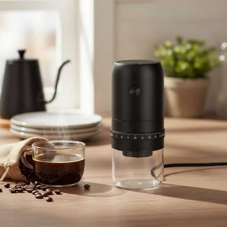 Denx Portable Electric Coffee Grinder Bean Grinder Machine for Home Use UAE KSA