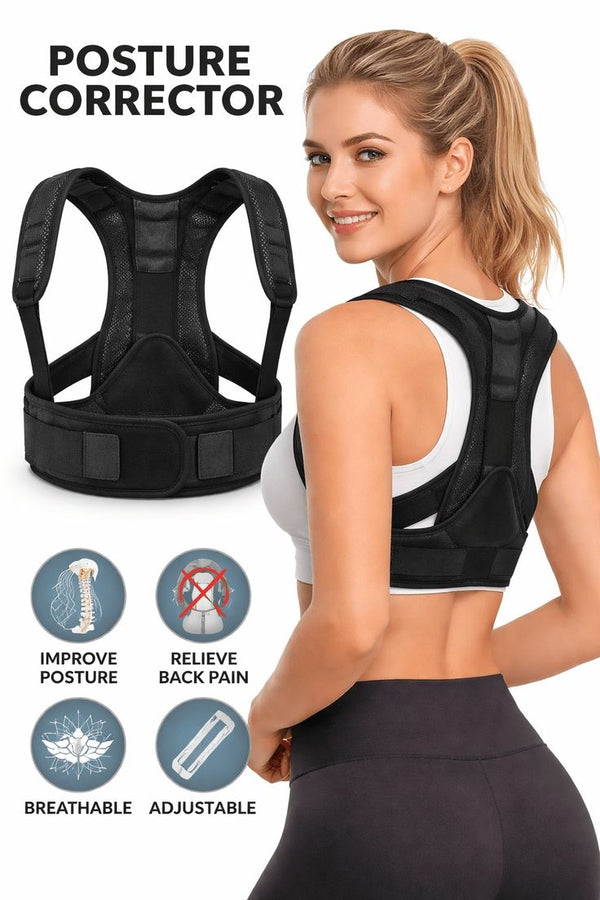 Adjustable Posture Corrector UAE KSA – Back Support Shoulder Belt for Pain Relief and Posture Fix