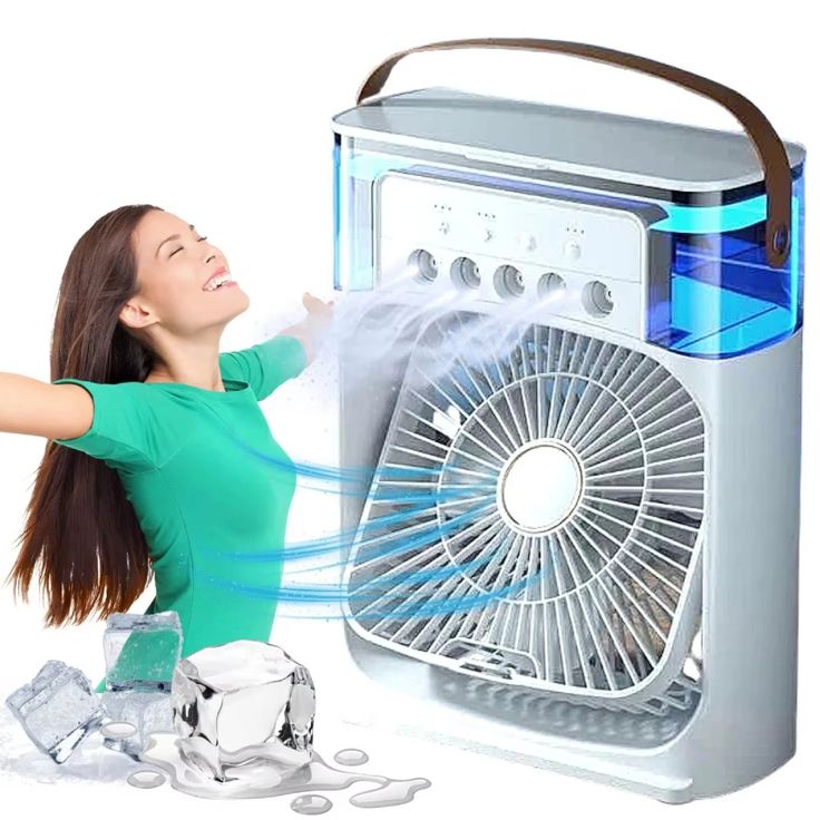 DLC Cooling Fan with Ice UAE KSA –Compact Portable Air Cooler Fan for Home and Office