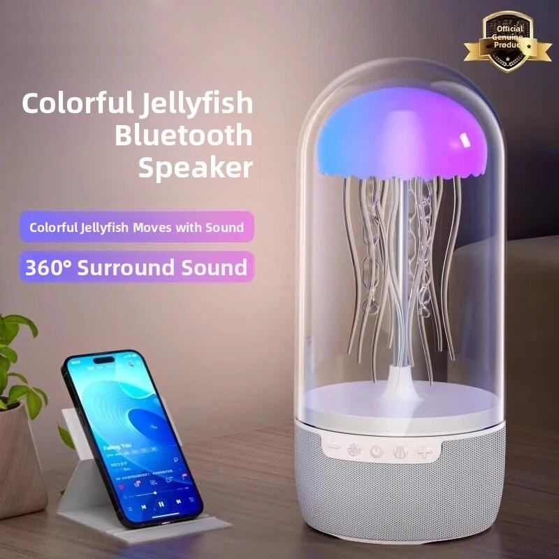 Portable Jellyfish Bluetooth Speaker with Colorful LED Effects