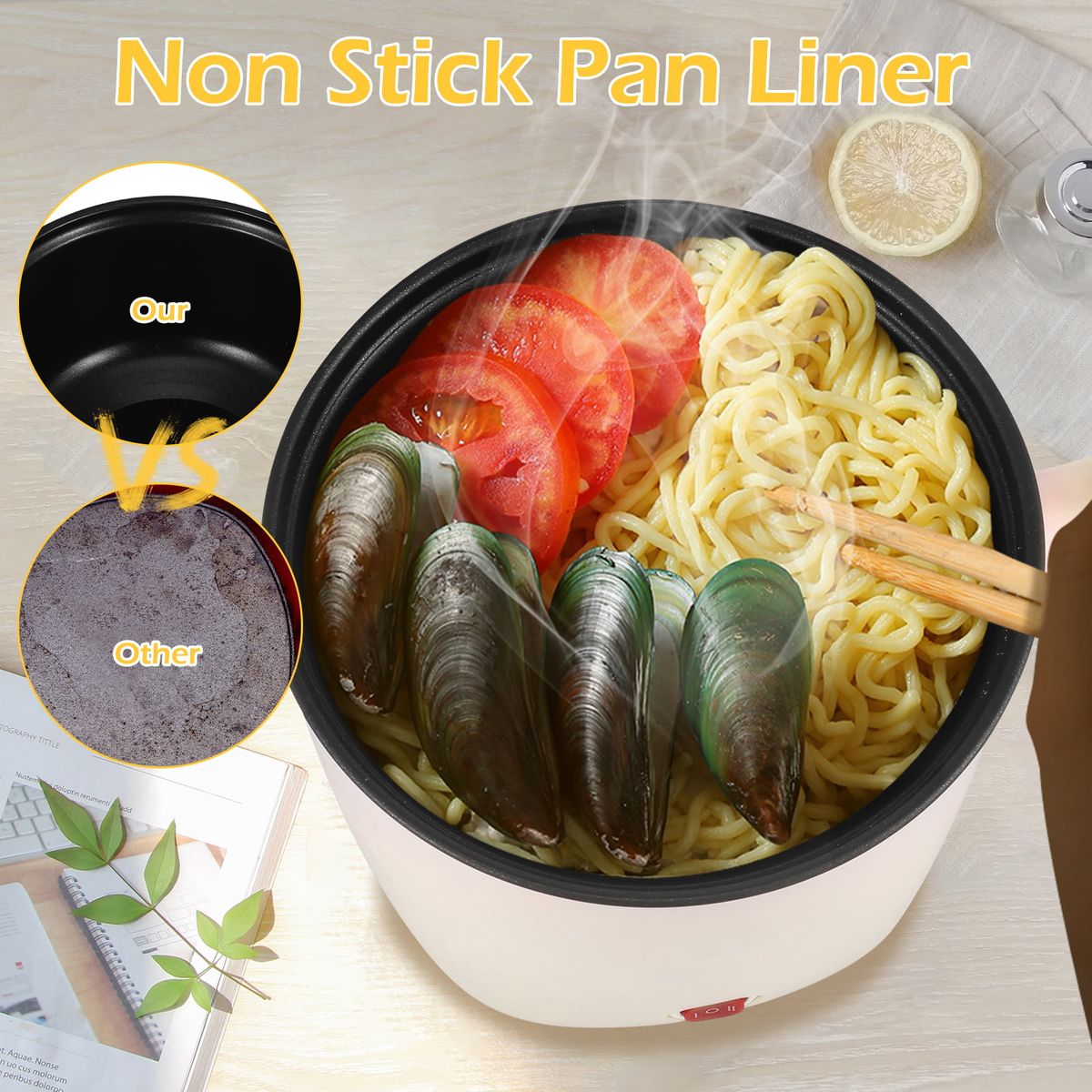 Mini Electric Cooking Pot Fast & Easy Meal Maker Perfect for Noodles, Soup & More