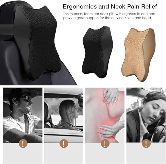 Car Headrest Cushion UAE KSA –Soft Neck Support Cushion for Long Driving Comfort
