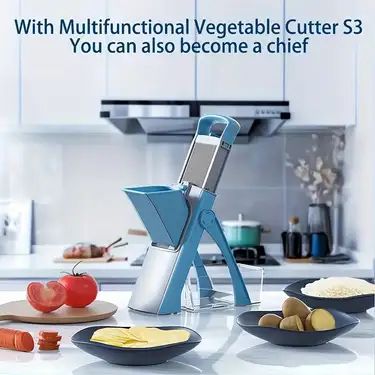 All-in-One Vegetable Cutter with Storage Container – Easy Kitchen Food Chopper
