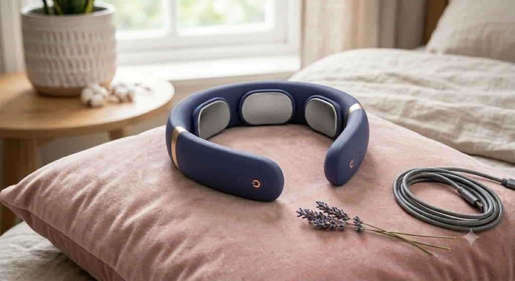 EMS Smart Neck Massager – Heat Pulse Therapy Wireless UAE KSA